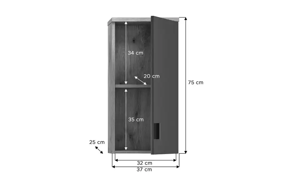Hängeschrank Grabowsee BHT 37|75|25 cm