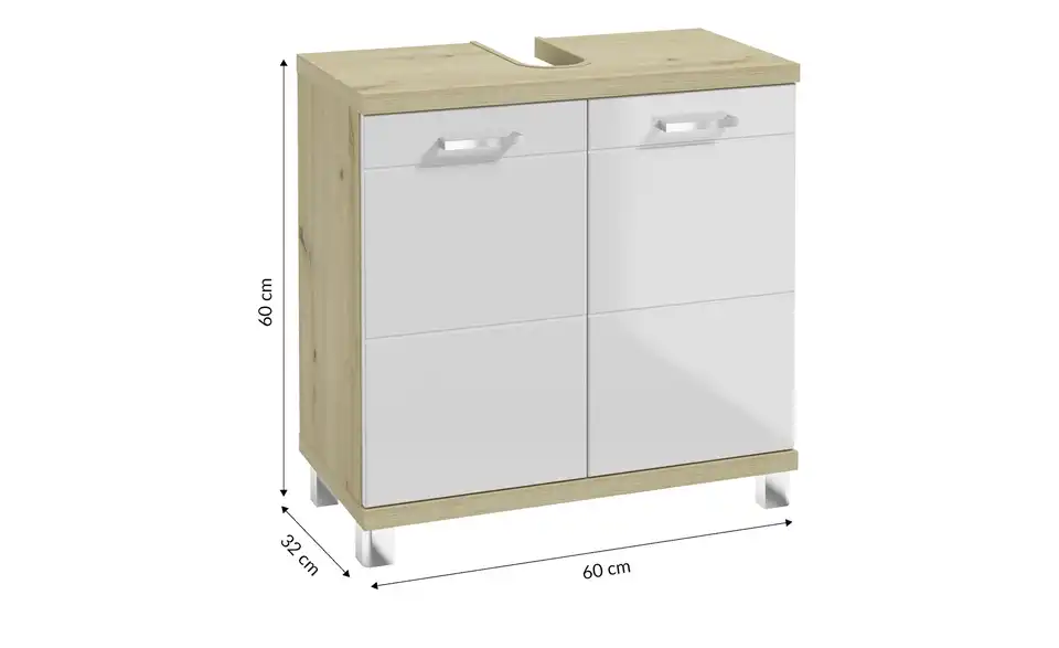 Waschbeckenunterschrank Nehmitzsee BHT 60|60|32 cm