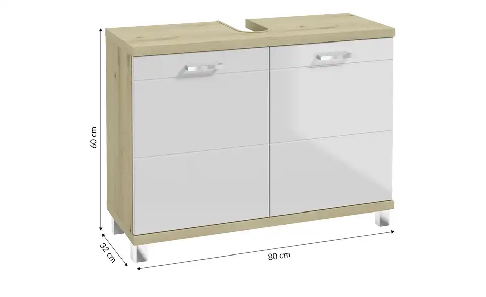 Waschbeckenunterschrank Nehmitzsee BHT 80|60|32 cm