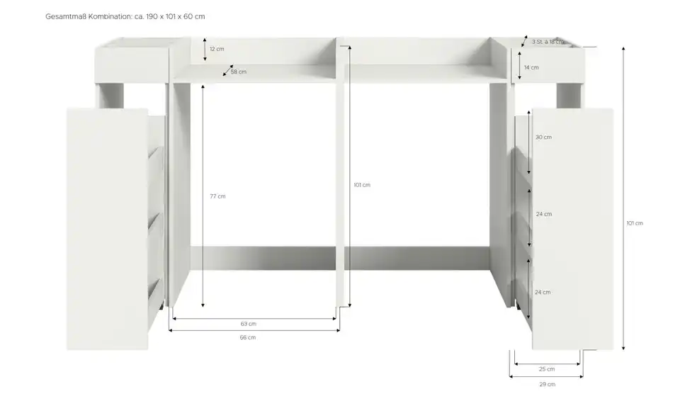 Waschmaschinenschrank Frillensee BHL 190|101|60 cm