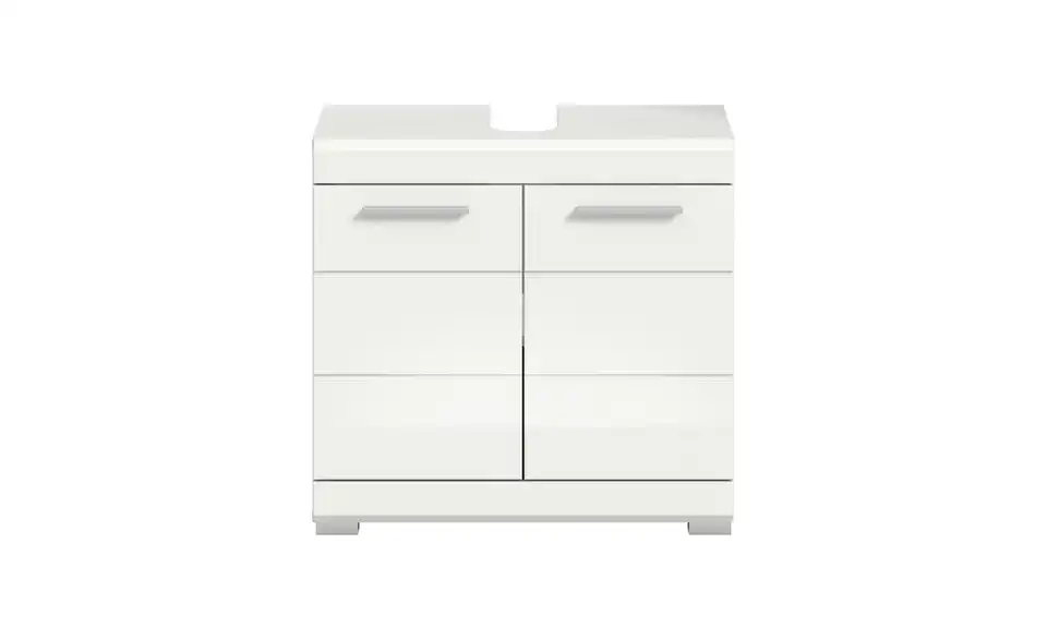 Waschbeckenunterschrank SCHLOONSEE, Breite 60cm, 2 Tür, 2 Fächer, mit Siphonausschnitt, MDF-Front in verschiedenen Farben erhältlich, Badmöbel, Badschrank, Kommode, Bad Schloonsee BHL 60|56|34 cm