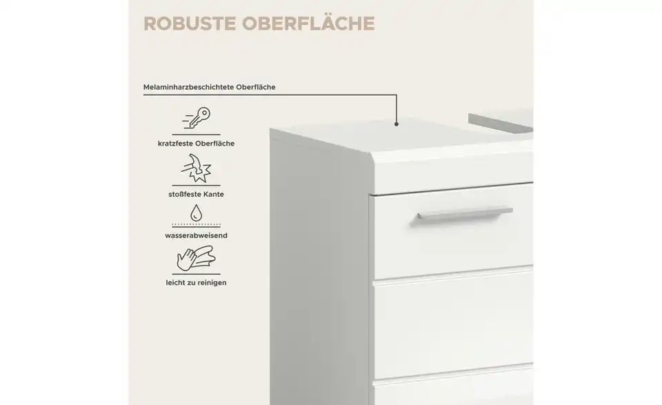Waschbeckenunterschrank SCHLOONSEE, Breite 60cm, 2 Tür, 2 Fächer, mit Siphonausschnitt, MDF-Front in verschiedenen Farben erhältlich, Badmöbel, Badschrank, Kommode, Bad Schloonsee BHL 60|56|34 cm