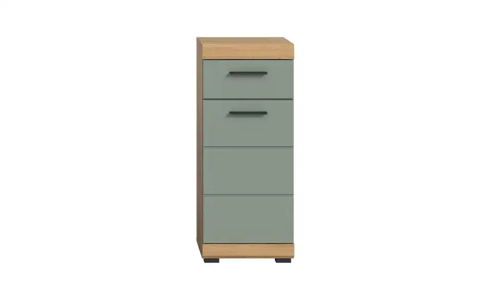 Unterschrank SCHLOONSEE, Breite 37cm, 1 Tür, 1 Schubkasten, 2 Fächer, MDF-Front in verschiedenen Farben erhältlich, Badmöbel, Badschrank, Kommode, Bad Schloonsee BHL 37|88|31 cm