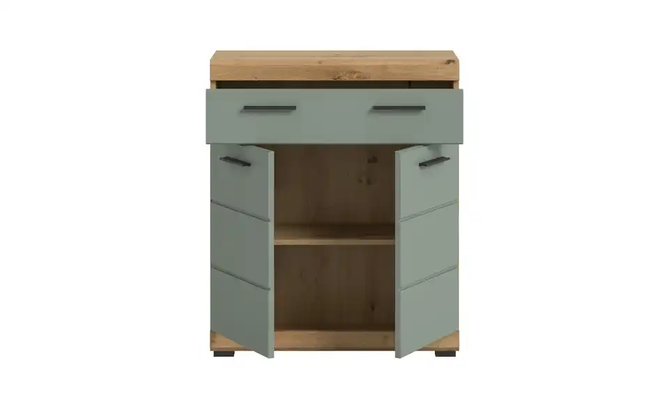 Unterschrank SCHLOONSEE, Breite 74cm, 2 Tür, 1 Schubkasten, 2 Fächer, MDF-Front in verschiedenen Farben erhältlich, Badmöbel, Badschrank, Kommode, Bad Schloonsee BHL 74|88|31 cm