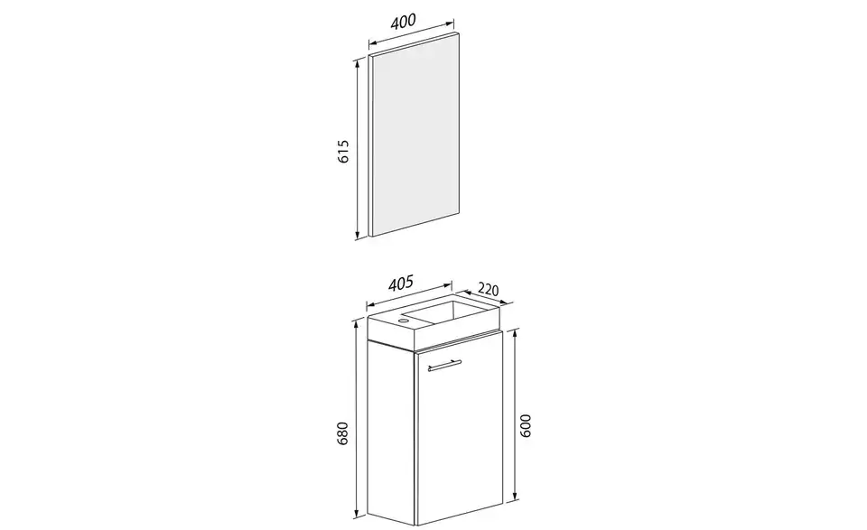 Badkombination BHL 41|130|22 cm