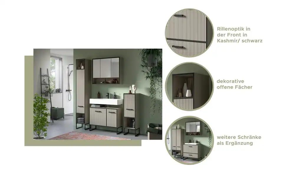 Waschtisch inkl. Waschbecken BHL 80|84|48 cm