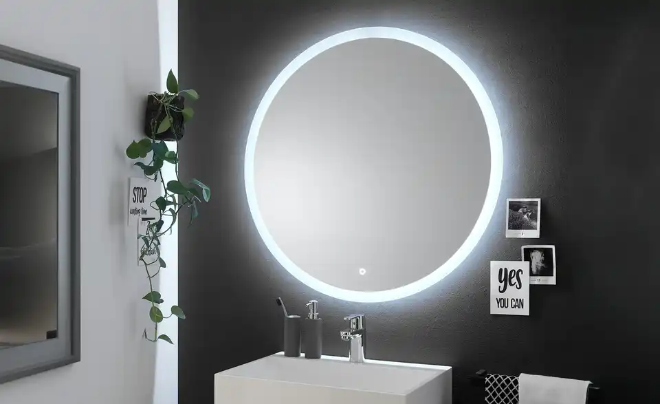 Spiegel mit LED Obersee T 4 cm, Ø 80 cm