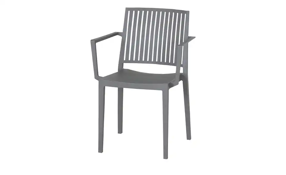 Siena Garden Gartenstuhl aus Kunststoff stapelbar grau Lane BHT 57|80|56 cm