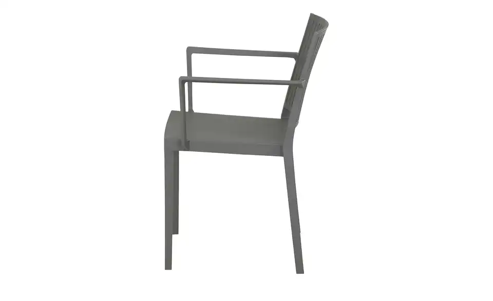 Siena Garden Gartenstuhl aus Kunststoff stapelbar grau Lane BHT 57|80|56 cm