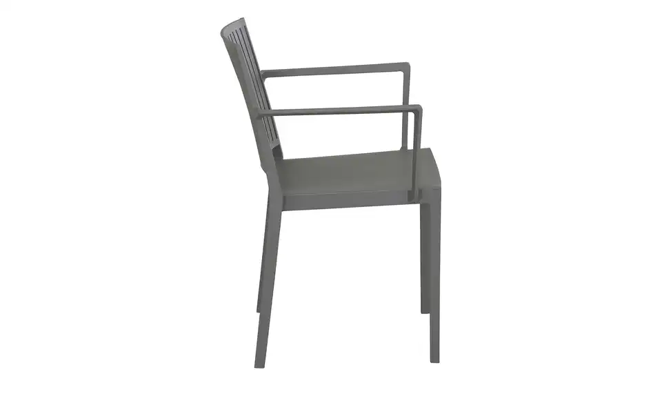 Siena Garden Gartenstuhl aus Kunststoff stapelbar grau Lane BHT 57|80|56 cm