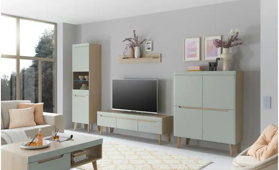 Vitrine mit Soft-Close Malaren BHT 50|197|40 cm