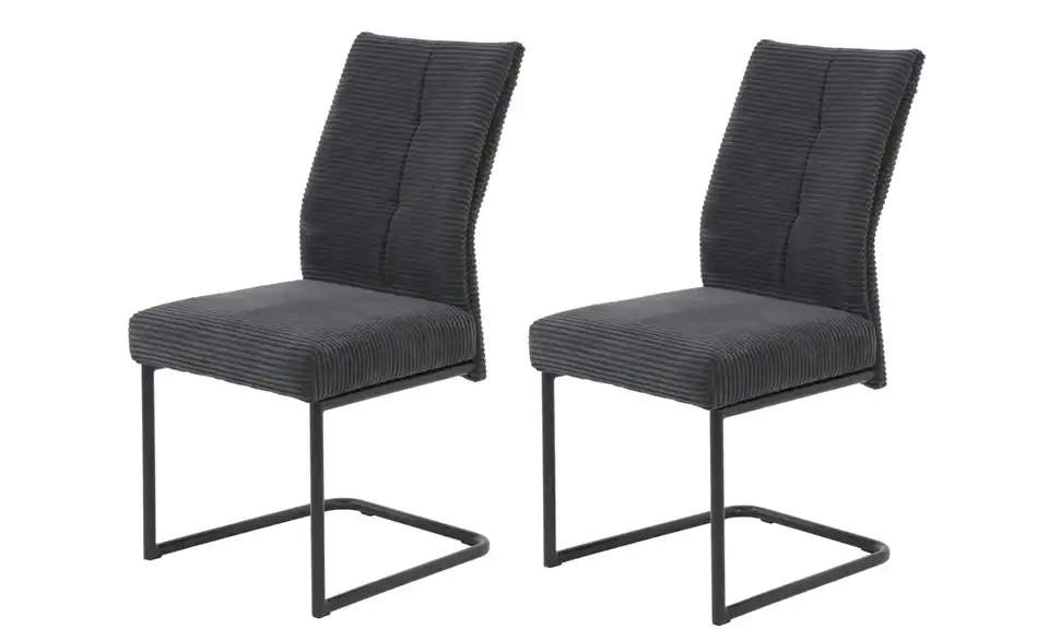 Cord-Polsterstuhl 2er-Set BHL 50|99|65 cm