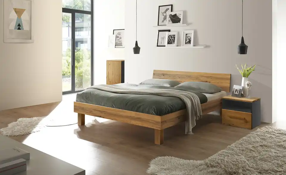 HASENA Massivholzbett Forti BHL 146|74|214 cm