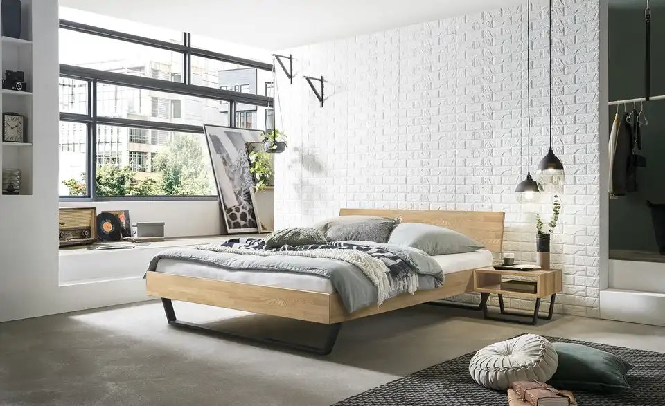 HASENA Massivholz-Bettgestell Asti BHL 146|74|214 cm