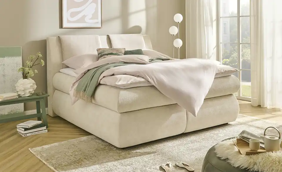 smart Boxspringbett mit Stauraum Premium BHL 193|126|232 cm