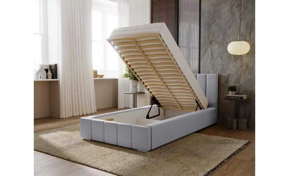 Polsterbett mit Stauraum Nelia BHL 105|100|221 cm