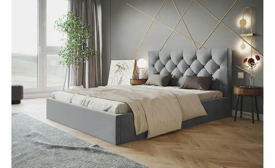 Polsterbett mit Stauraum Southam BHL 128|90|213 cm