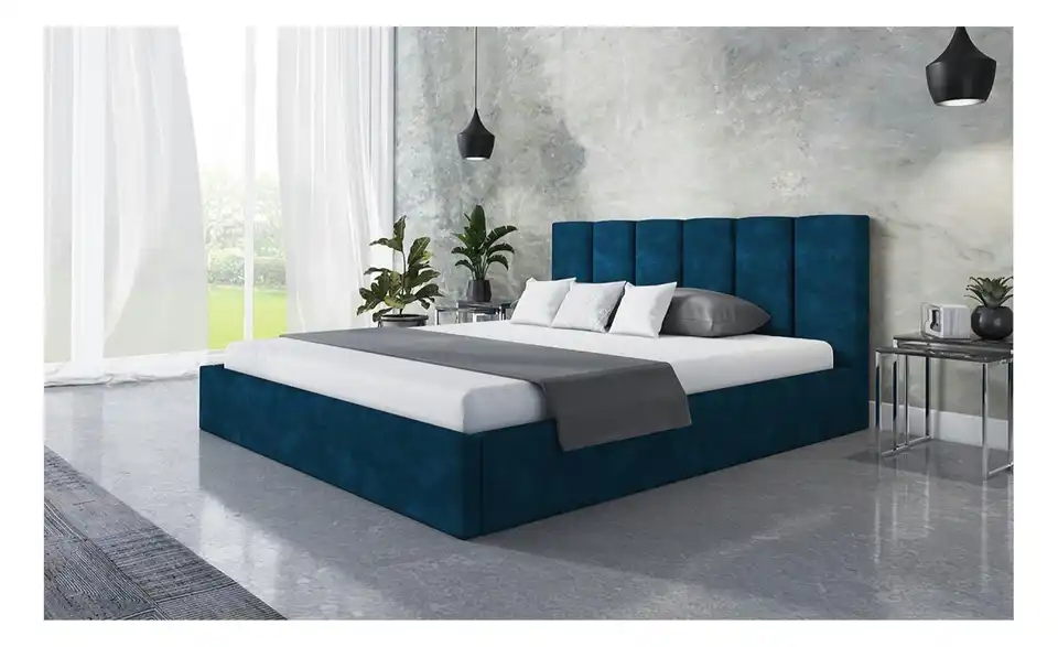 Polsterbett mit Stauraum Slindon BHL 128|90|213 cm