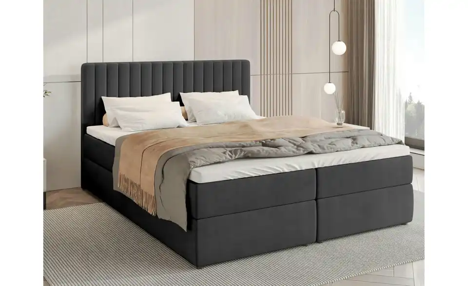 Boxbett mit Bettkasten und Topper Drayton BHL 140|102|207 cm