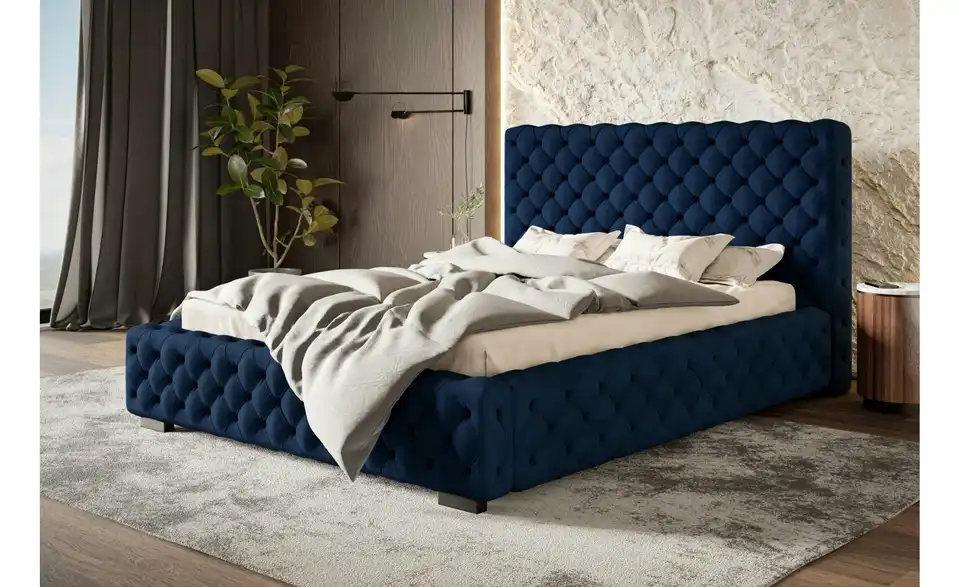 Polsterbett mit Stauraum Wigan BHL 143|107|229 cm