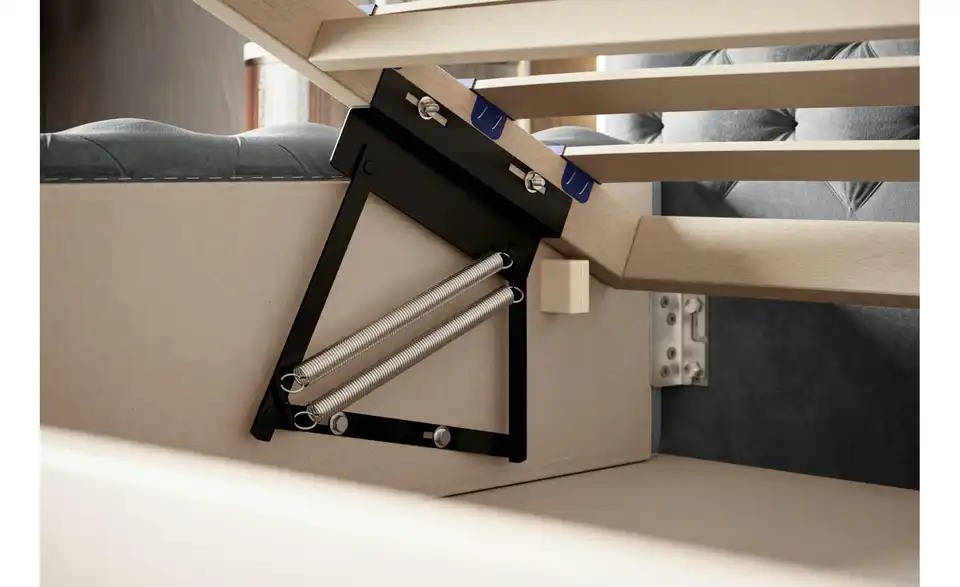Polsterbett mit Stauraum Wigan BHL 143|107|229 cm
