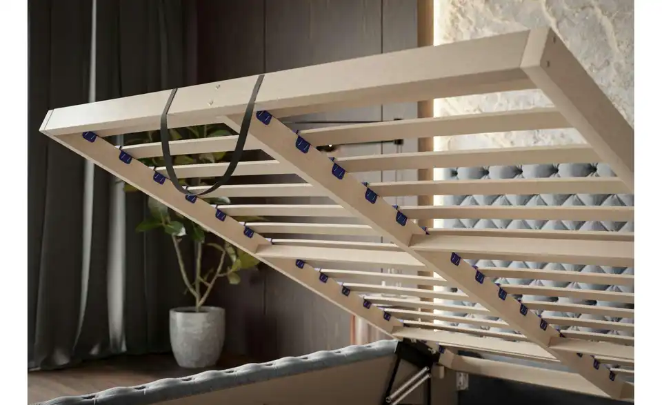 Polsterbett mit Stauraum Wigan BHL 143|107|229 cm