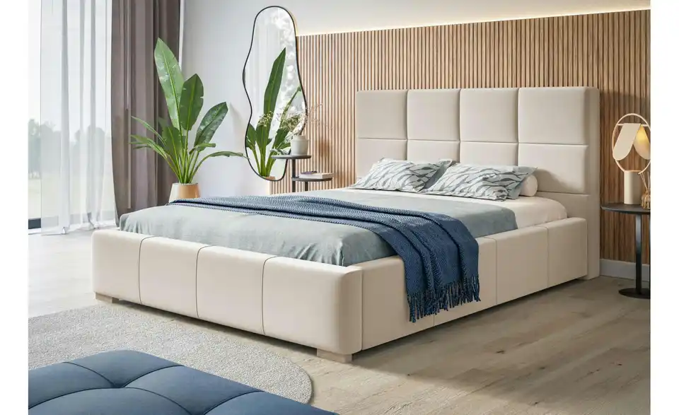 Polsterbett mit Stauraum Poole BHL 140|104|224 cm