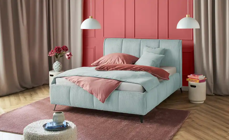 pop Polsterbett mit Bettkasten Pamela BHL 160|113|228 cm