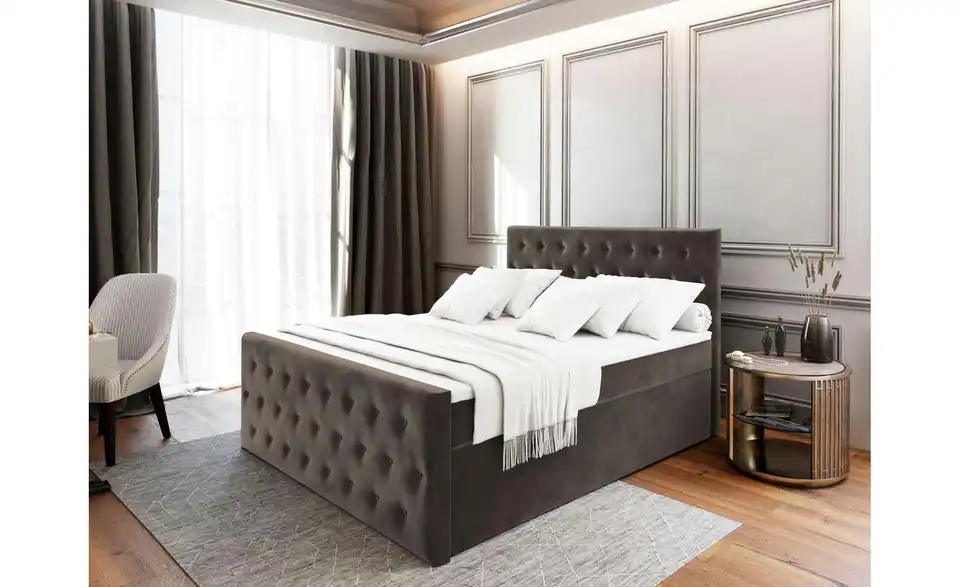 MASSENO Boxbett mit Bettkasten Fondi BHL 140|120|214 cm