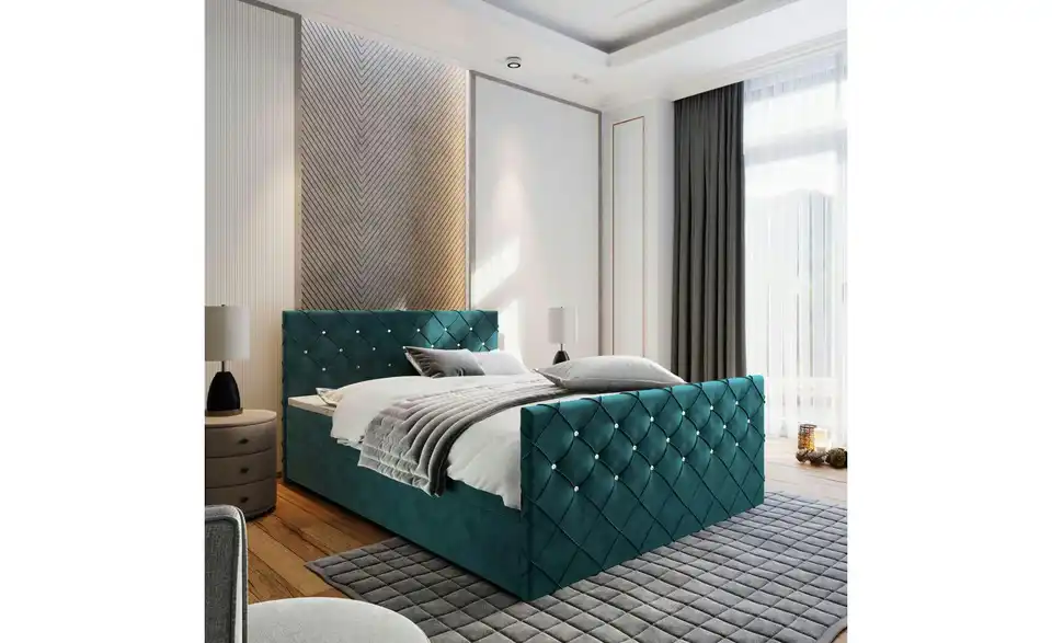 MASSENO Boxbett mit Bettkasten Mandi BHL 140|98|214 cm