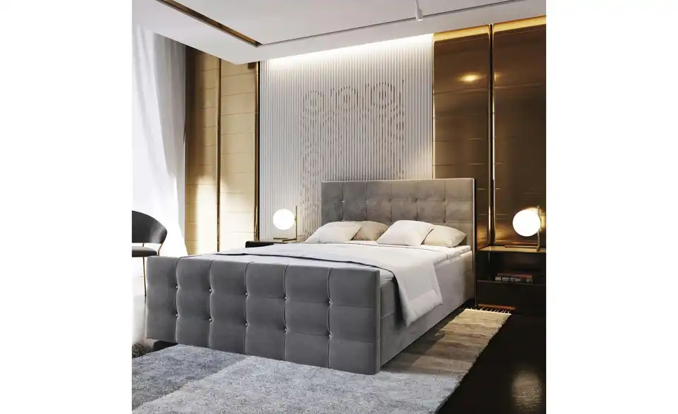 MASSENO Boxbett mit Bettkasten Slat BHL 140|98|214 cm