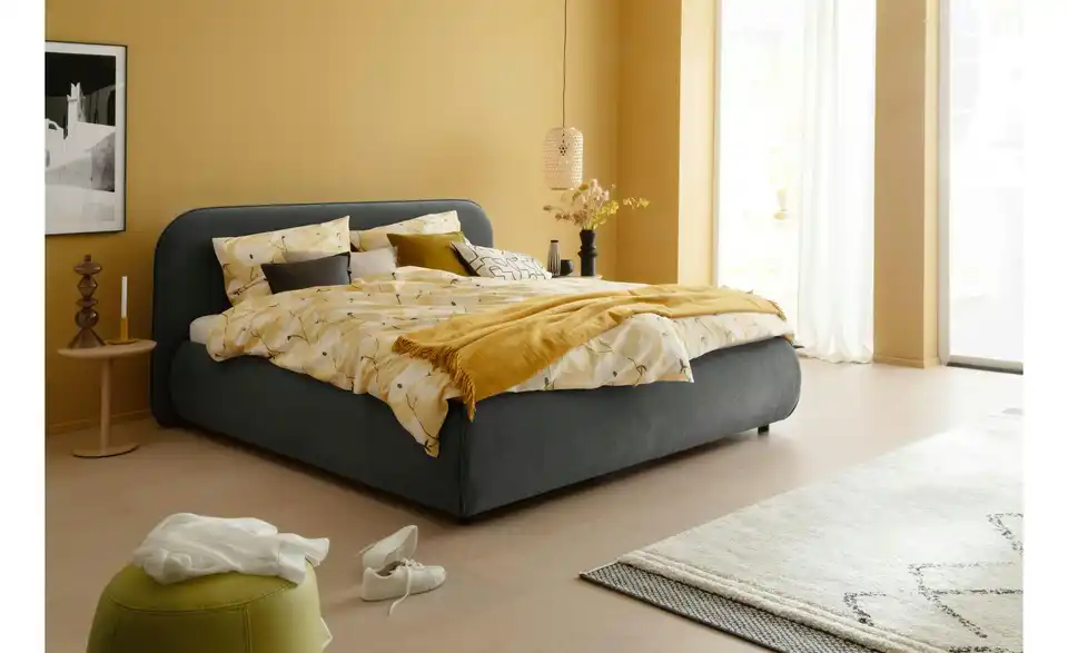 SCHÖNER WOHNEN Kollektion Polsterbett in 180x200 cm Lissabon BHL 208|105|221 cm