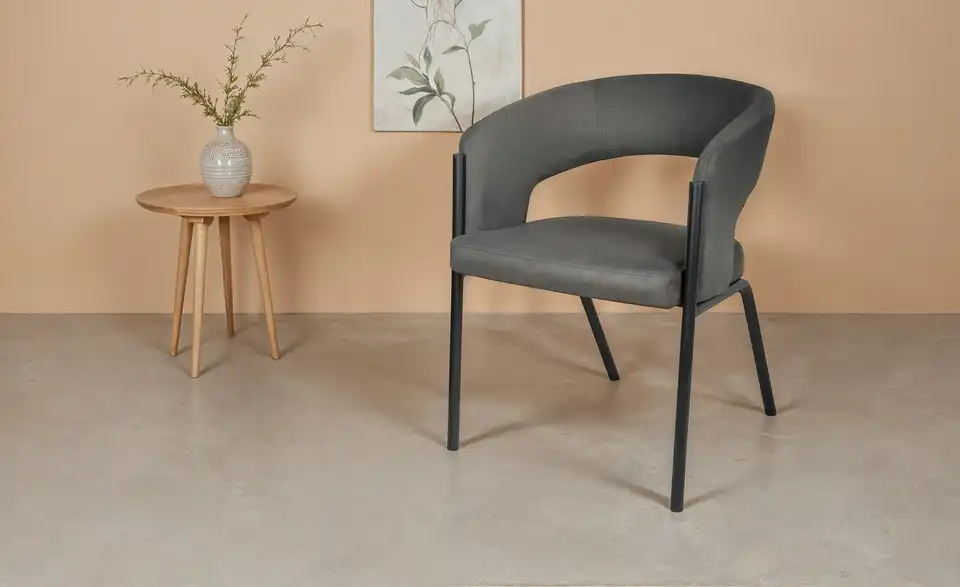 uno Armlehnstuhl Saran BHT 60,5|75,8|61,5 cm, Mikrofaser