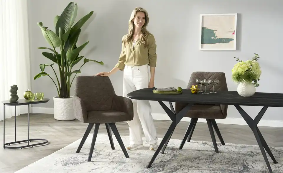 Woodford Esszimmerstuhl Delhi BHT 61|88|66,5 cm, Webstoff Woodford Esszimmerstuhl Delhi BHT 61|88|66,5 cm, Webstoff