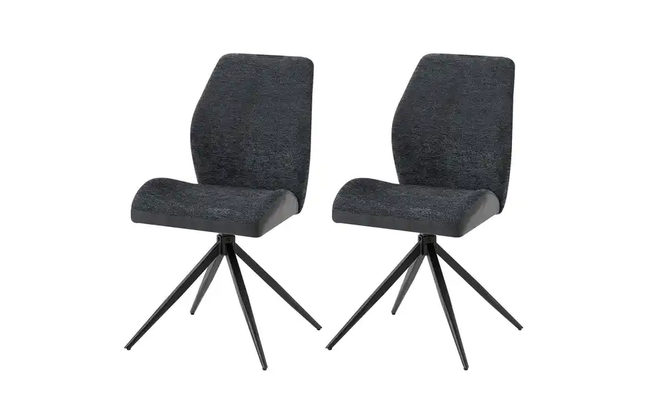 Esszimmerstuhl 2er-Set Snap BHL 46|87|55 cm, Boucléstoff