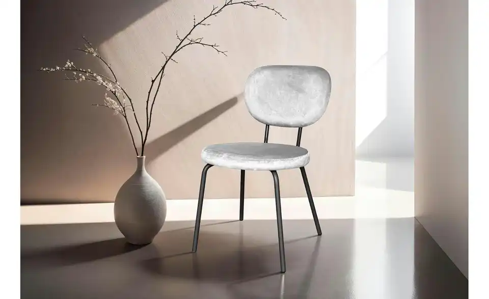 Esszimmerstuhl 2er-Set Stack BHL 45|80|56 cm, Samt