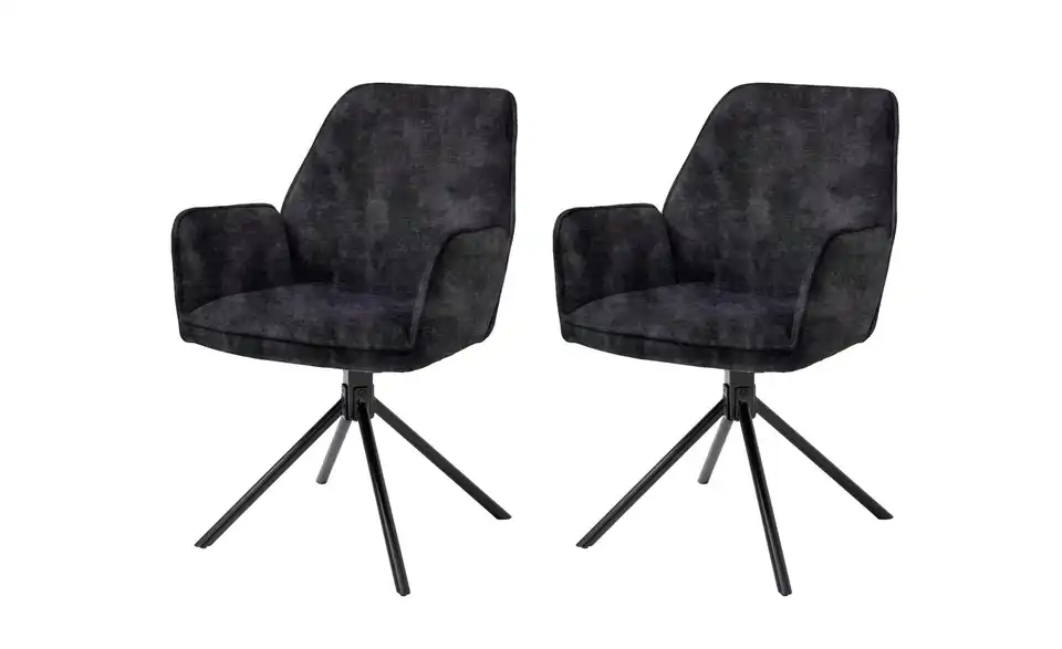 Armlehnenstuhl 2er-Set Blair BHL 57|87|61 cm, Samt