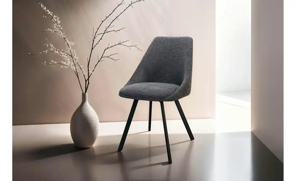 Esszimmerstuhl 2er-Set Jasper BHL 55|85|59 cm, Webstoff