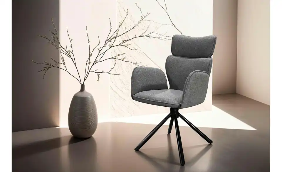 Armlehnenstuhl 2er-Set Seattle BHL 60|93|61 cm, Webstoff