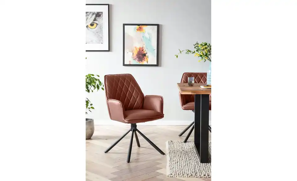 Armlehnstuhl 2er-Set BHL 59|89|63 cm, Mikrofaser in Leder-Optik