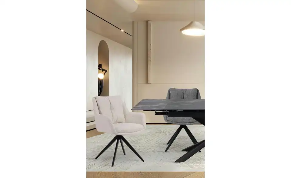 Armlehnstuhl BHL 65,5|84,5|66 cm, Boucléstoff