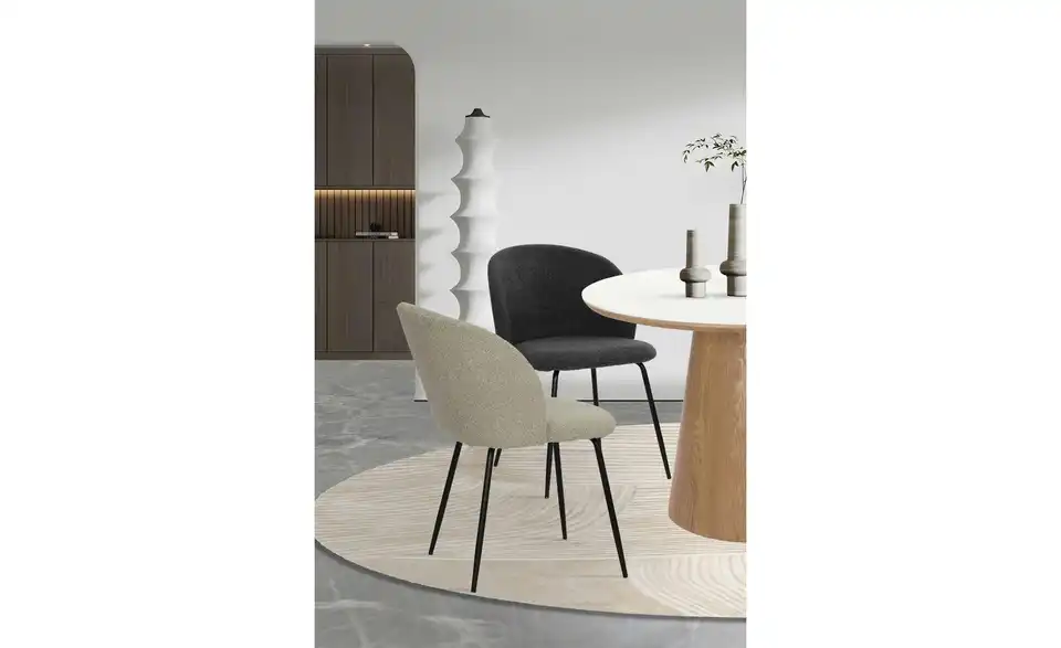 Stuhl 2er-Set BHL 60|78|48 cm, Flachgewebe