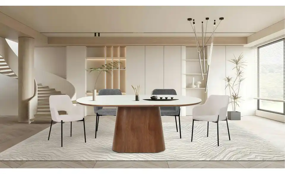 Armlehnstuhl 2er-Set BHL 60,5|84|56 cm, Boucléstoff