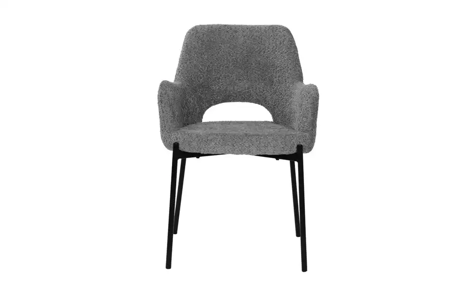 Armlehnstuhl 2er-Set BHL 60,5|84|56 cm, Boucléstoff