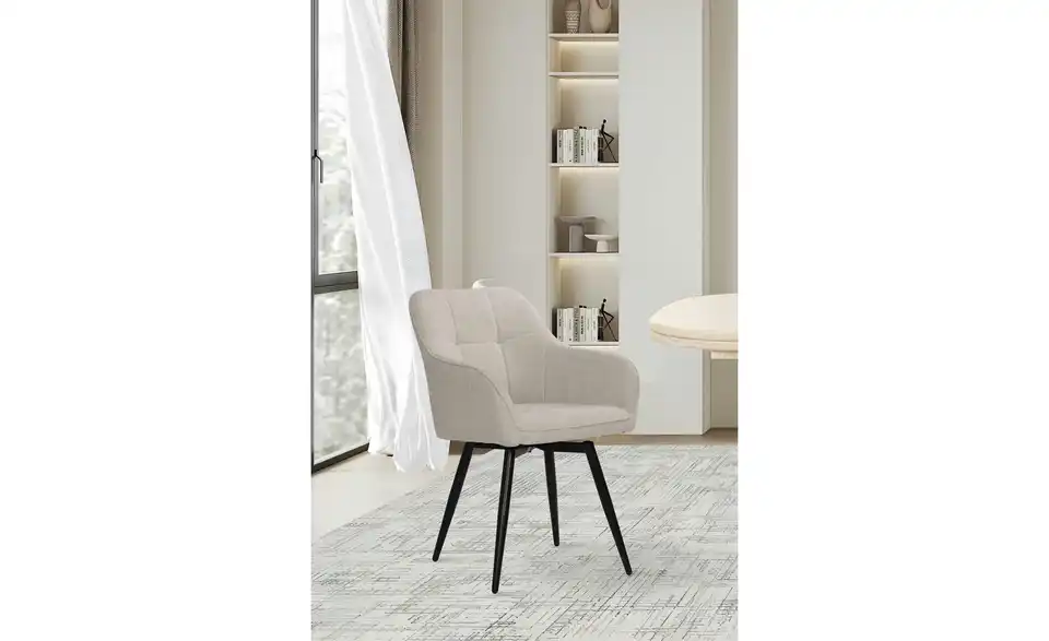 Armlehnstuhl 2er-Set BHL 55|82|49 cm, Flachgewebe