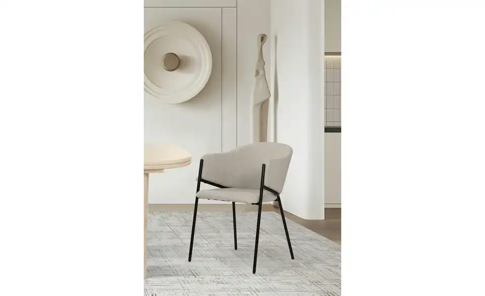 Armlehnstuhl 2er-Set BHL 60|76|52 cm, Flachgewebe