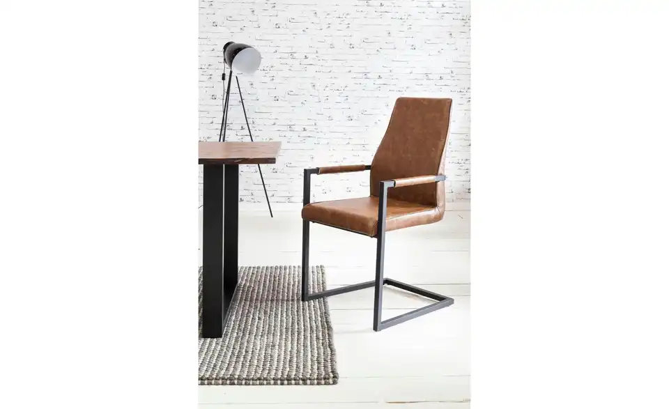 Schwingstuhl 2er-Set BHL 63|101,5|54 cm, Mikrofaser in Leder-Optik