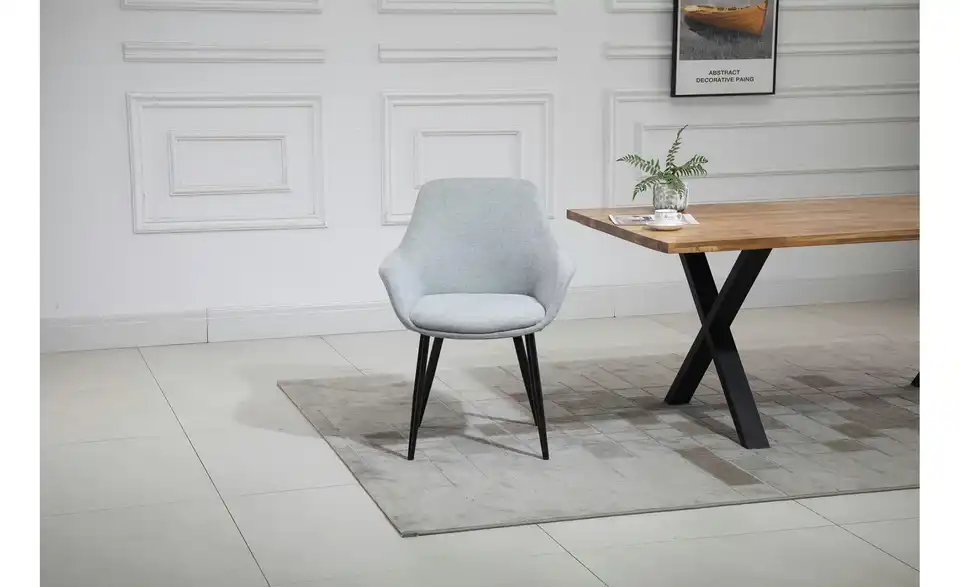 Armlehnstuhl 2er-Set BHL 64|86|59 cm, Webstoff