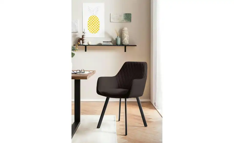 Armlehnstuhl 2er-Set BHL 61|82|68 cm, Samt