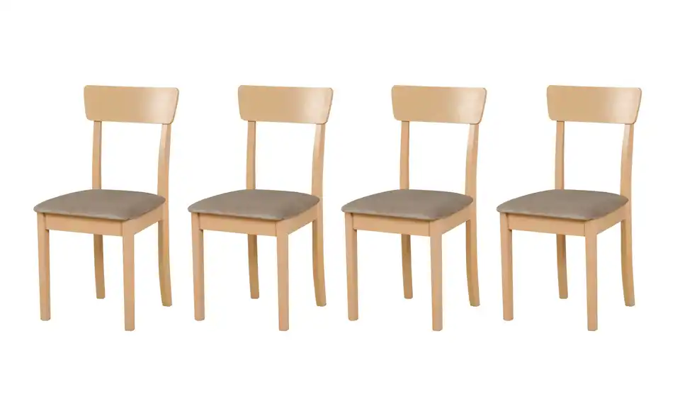 Esszimmerstuhl 4er-Set BHL 43|86|40 cm, Webstoff